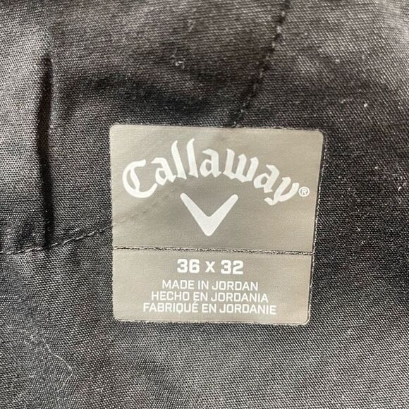 Callaway Golf Pants Mens Size 36x32 Black Performance Stretch Tech Flex - Picture 3 of 8